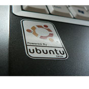 powered by Ubuntu Sticker Foto